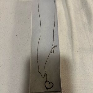 Silver necklace with heart